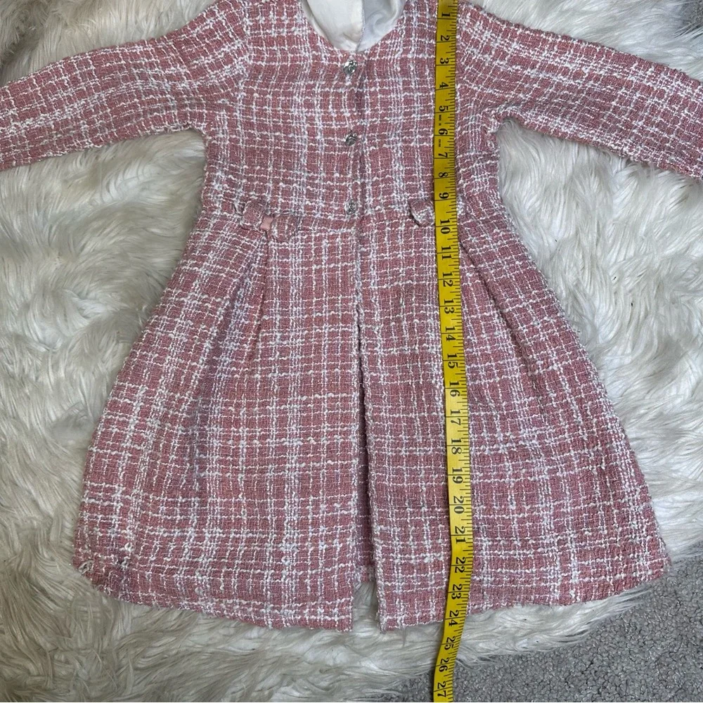 Nannette Pink and White Tweed girls jacket‎